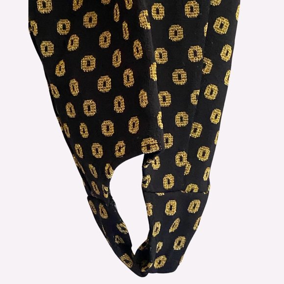 Young Stuff YS Studio Black and Gold Stirrup Pants, Size 2X - Picture 4 of 5